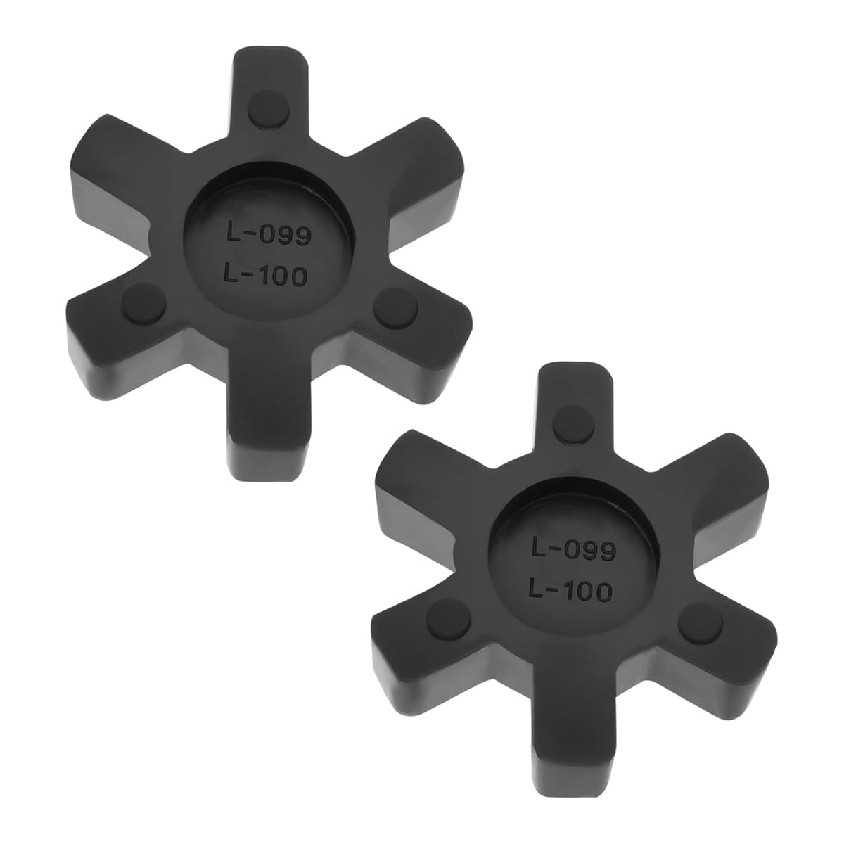 2PCS L099/L100 Jaw Coupling Insert Compatible with Lovejoy Compatible with Martin Compatible with Browning NBR Rubber Spider Insert Black