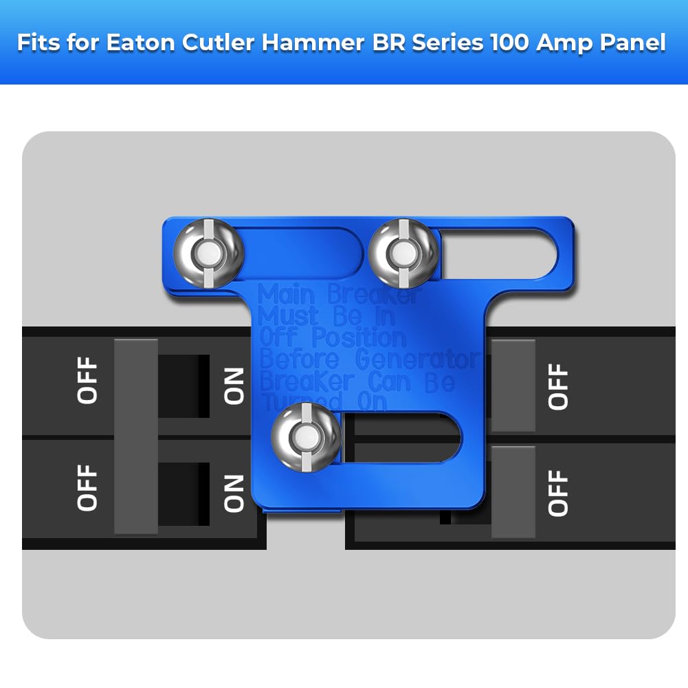Generator Interlock Kit for Eaton Cutler Hammer BR Series 100 Amp Panel