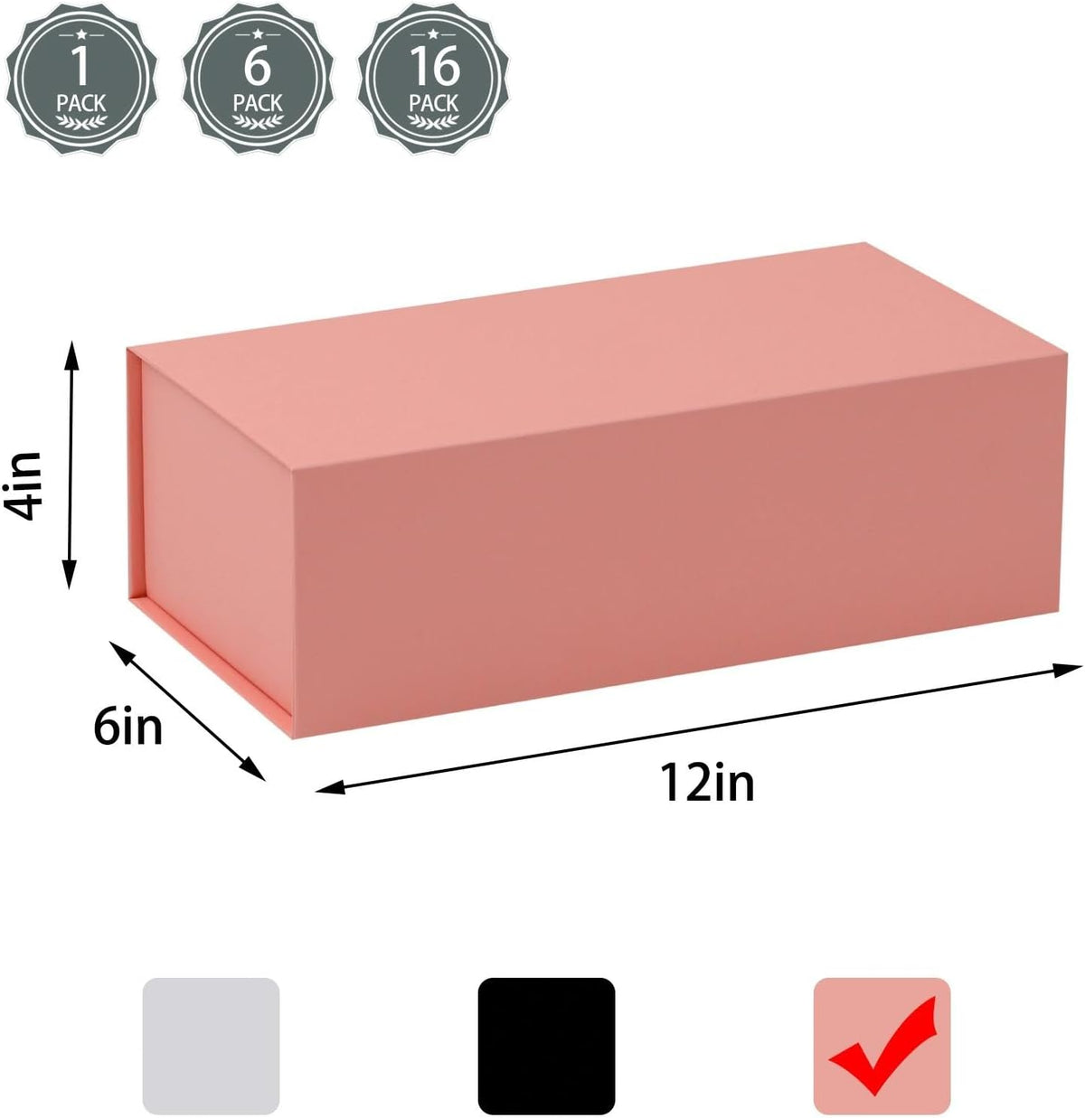 Pink Gift Boxes Bulk 16 Pack 11.5x7.8x3 Magnetic Gift Boxes