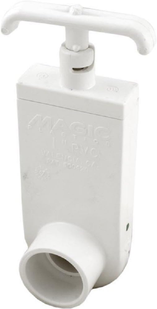 Magic Plastics Gate Valve, UniBody, Magic, 1" Slip x 1" Slip, 100psi 0401-10