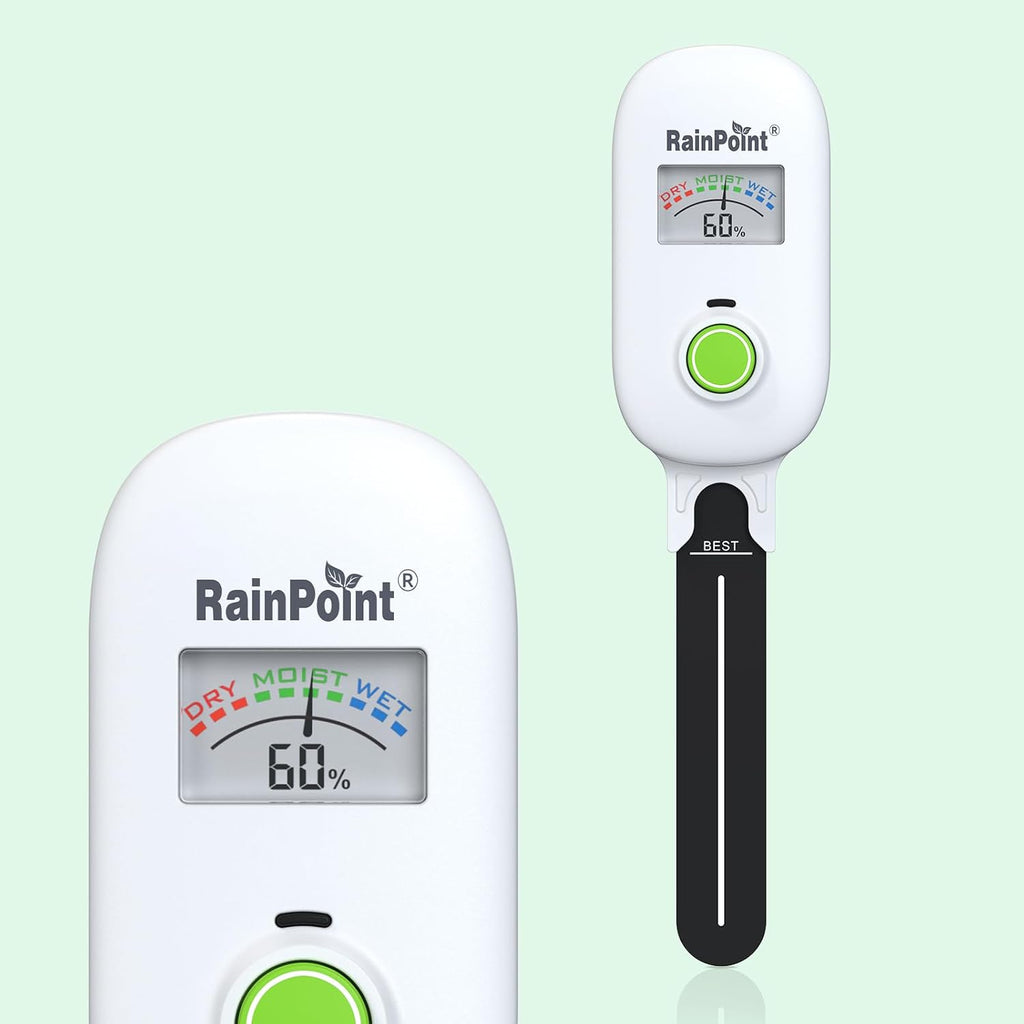 Smart Soil Moisture Meter,Visual Gauge, Optional WiFi Hub for App | Leave-In Wireless Soil Moisture Sensor with