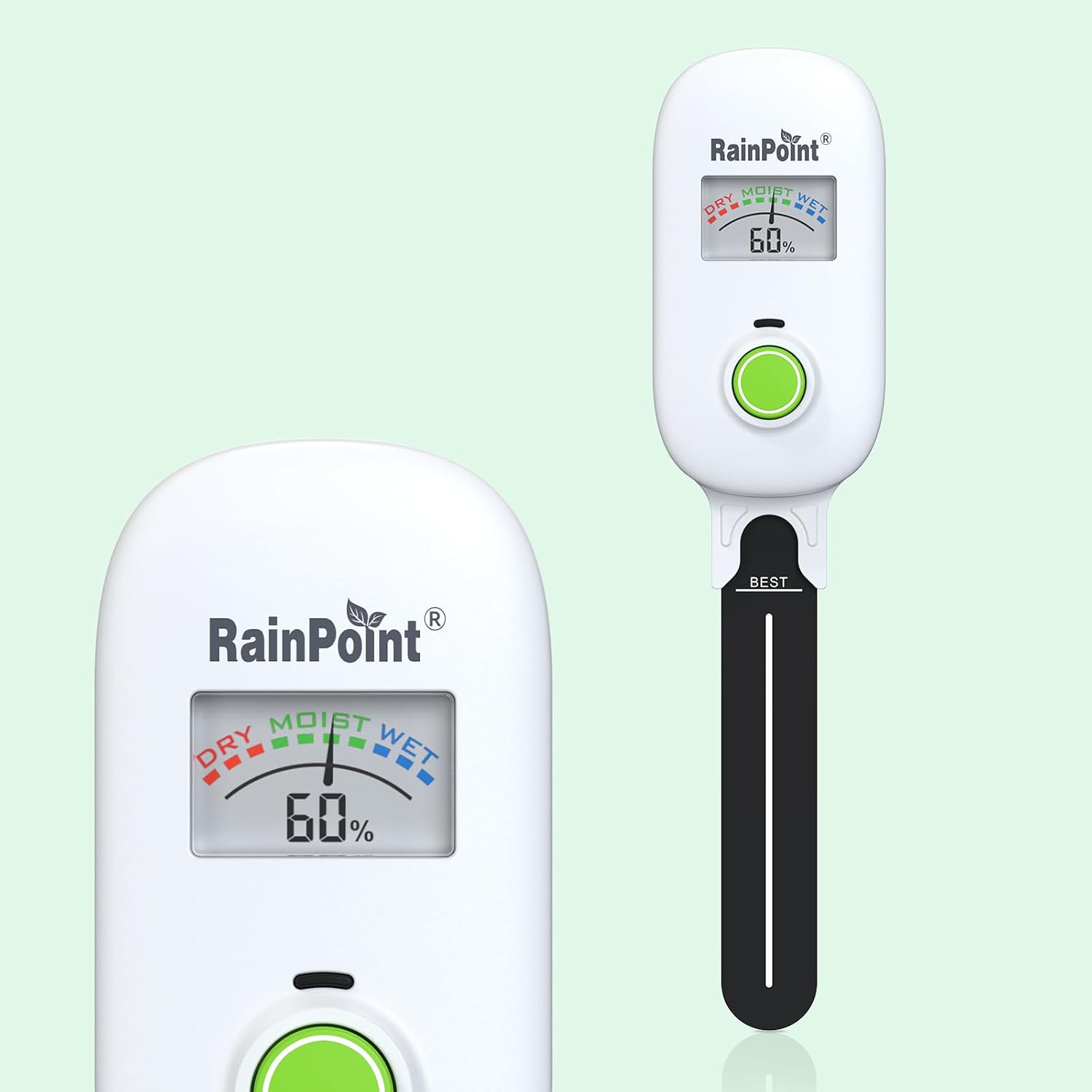 Smart Soil Moisture Meter,Visual Gauge, Optional WiFi Hub for App | Leave-In Wireless Soil Moisture Sensor with