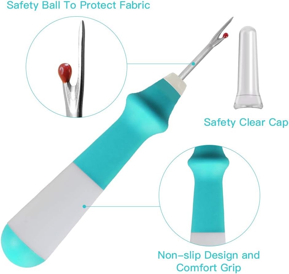 Seam Ripper 3 PCS Ergonomic Grip Sewing Thread Remover Tool