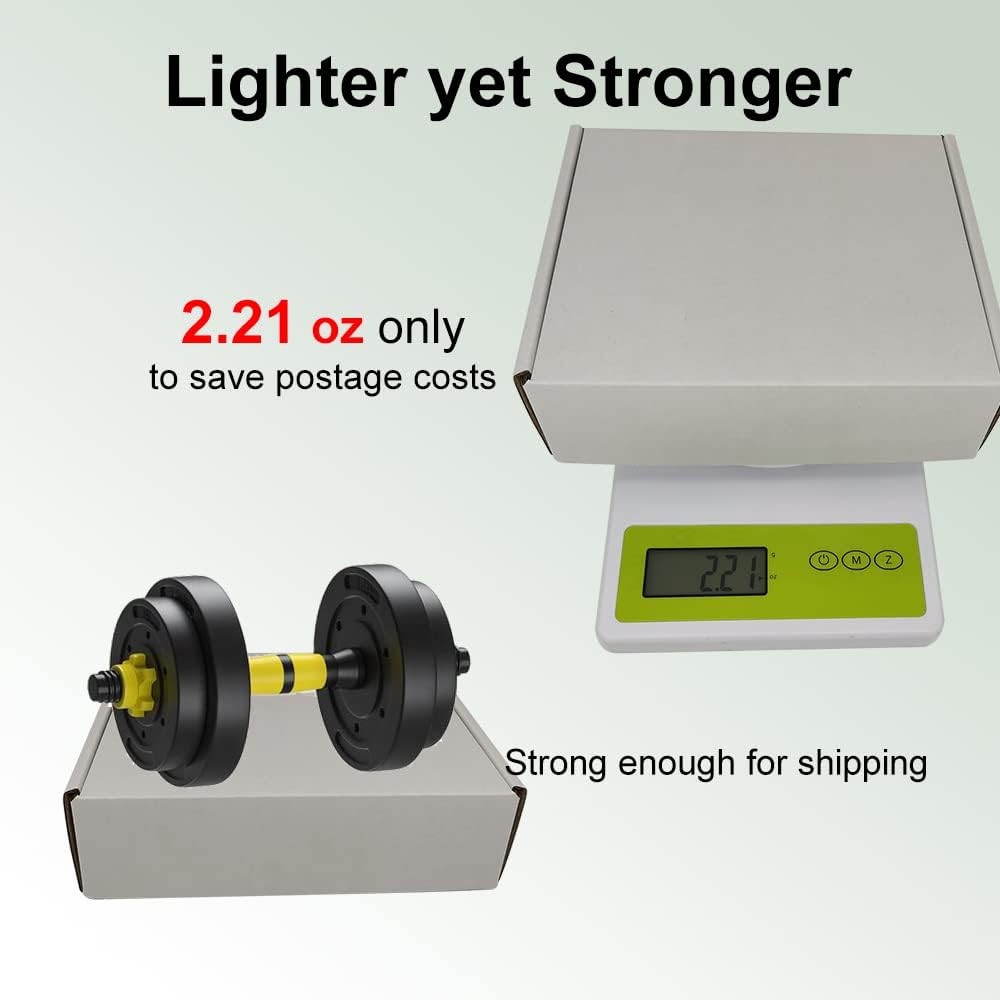 7x6x2'' Small Shipping Boxes 25 Pack, White Corrugated Cardboard Literature Mailers, Mailing Packaging Supplies for