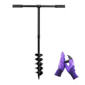 Hand Drill Auger Post Hole Digger, Manual Garden Hole Digging Drill Bit for Planting, Spiral Drill Planter for Bulb