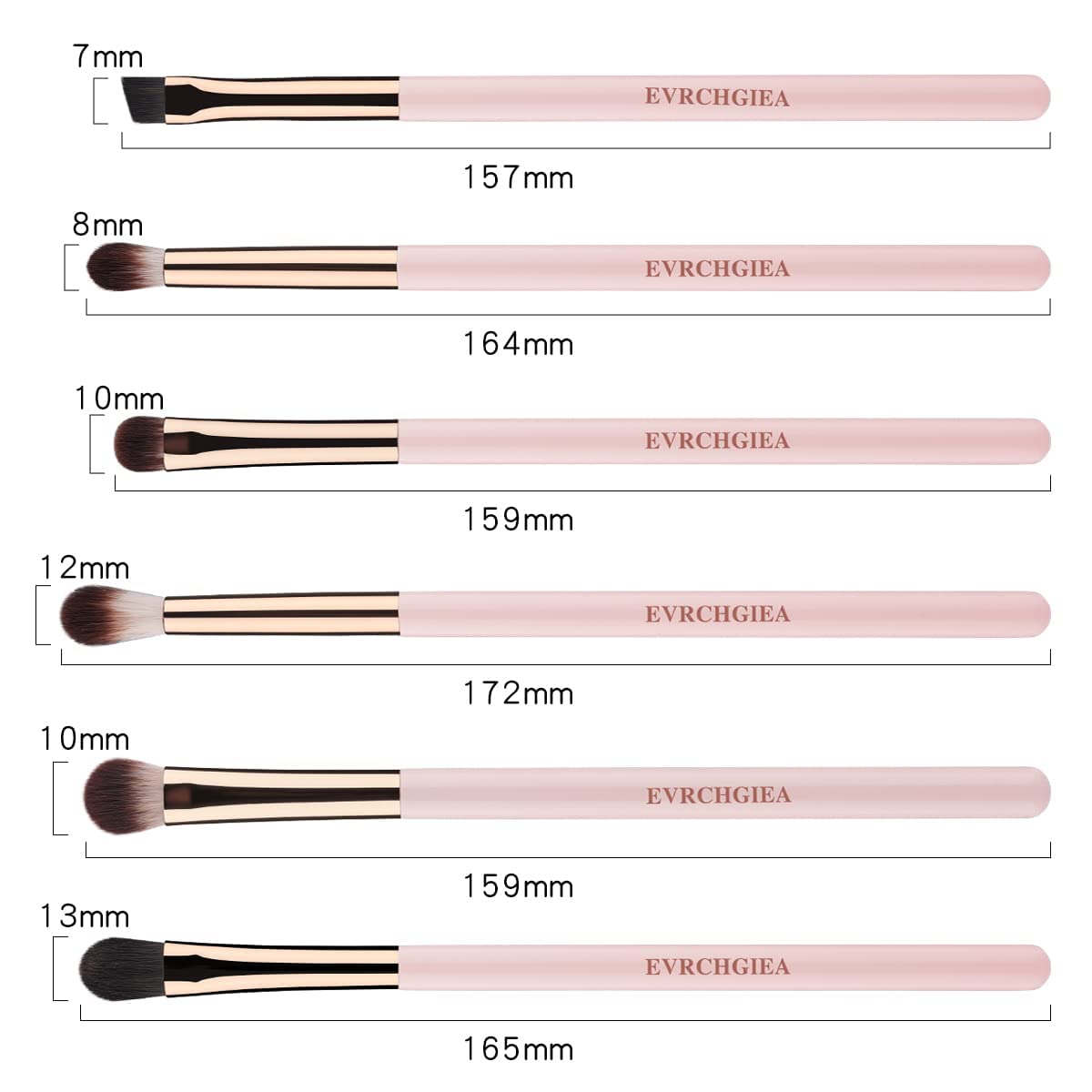 Eye Makeup Brush Set, 6 Pcs Professional Blending Eyeshadow Makeup Brushes for Concealer Eyebrows Eyeliner, Soft