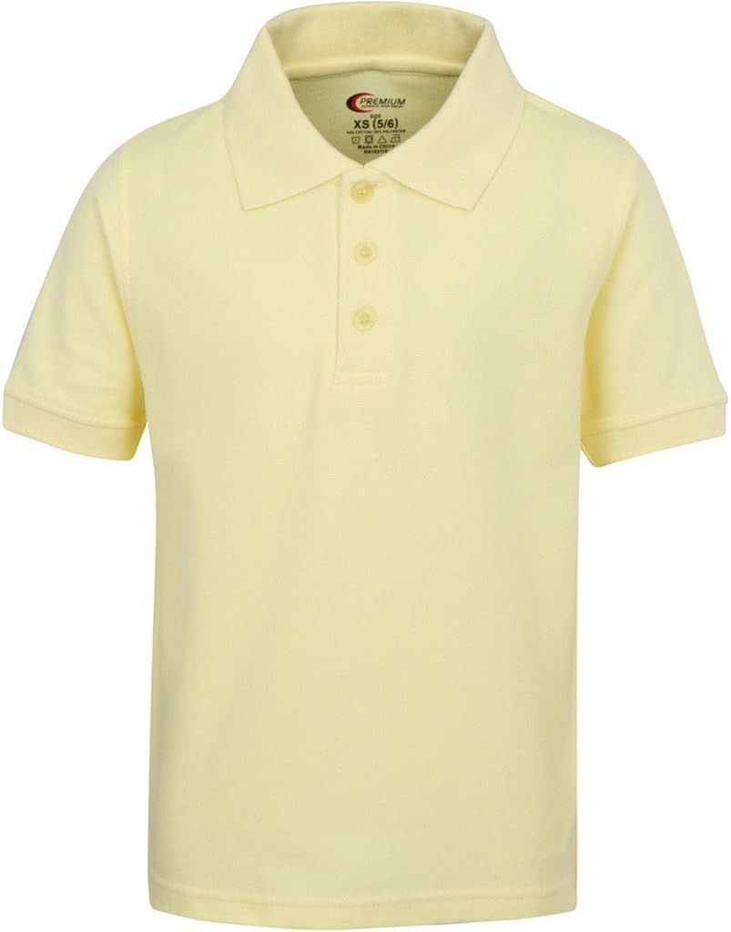 Boys School Uniform Short Sleeve Stain Guard Polo Shirt