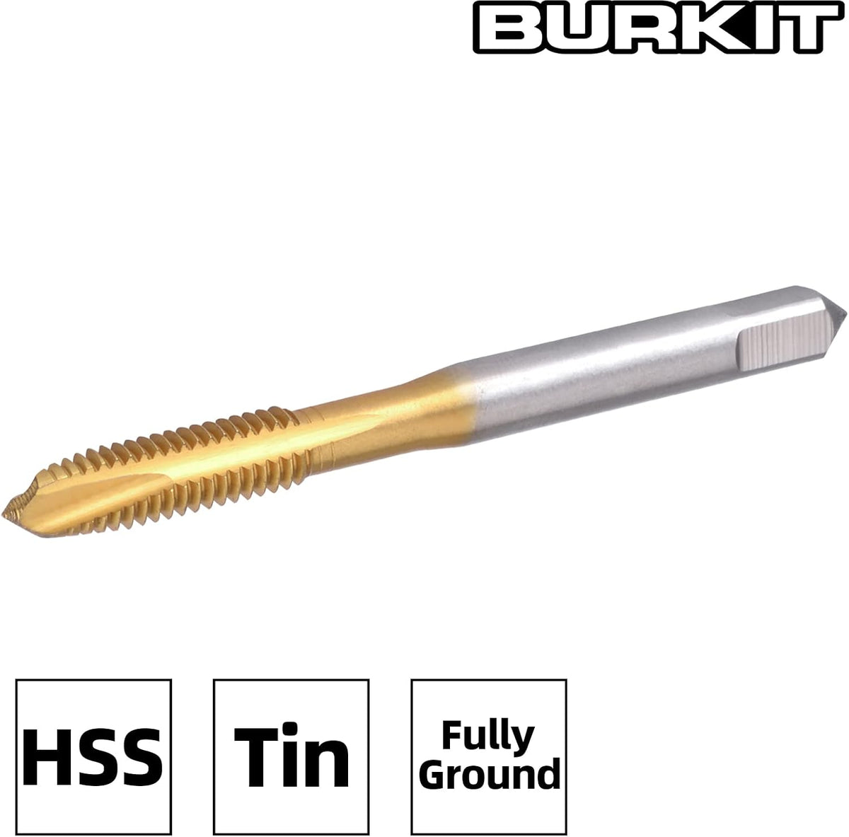 Burkit 1/4"-20 UNC Titanium Coating Spiral Point Tap
