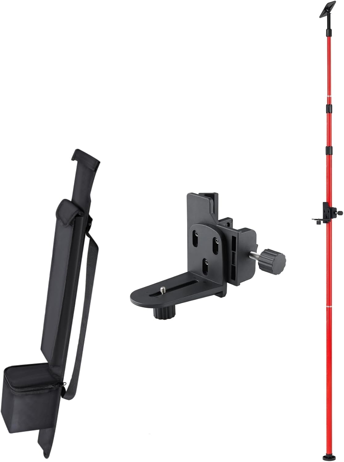 13 Ft./4m Telescoping Laser Pole with 1/4-Inch by 20-Inch Laser Mount, Adjustable Laser Level Mounting Pole for