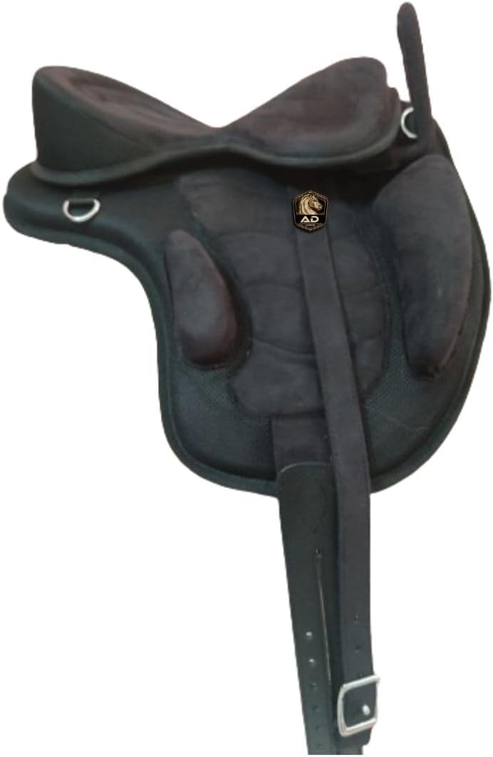 AD Saddlery All Purpose Synthetic Treeless Freemax Synthetic Suede English Horse Saddles Tack Free Matching Girth