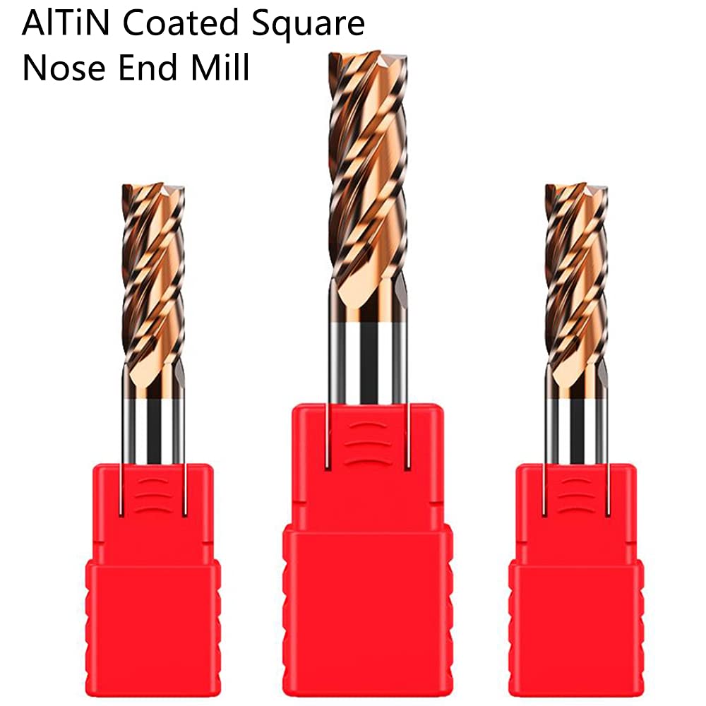1pc 5/32"(4mm) Carbide Square End Mill for Alloy Steels/Hardened Steels