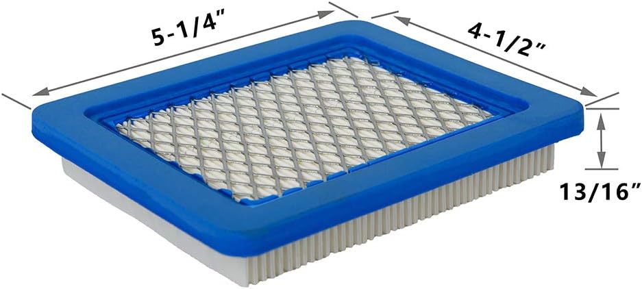5 Pack 491588S Air Filter, Compatible with 491588 4915885 Flat OEM Air Cleaner Cartridge, Lawn Mower Air Filter