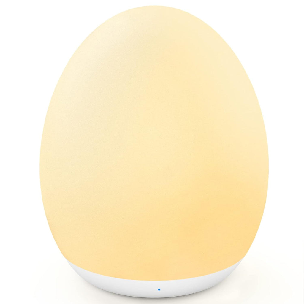 Night Light for Kids, Baby Egg Light for Nursery, 7 Colors Changing & Stepless Dimming, Soft Silicone Touch Night