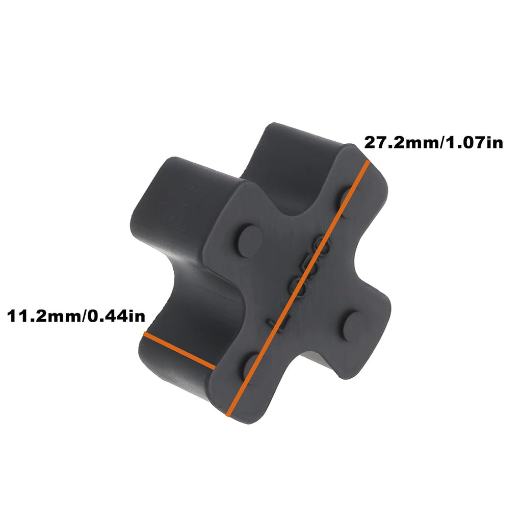 8PCS L050 Solid Jaw Coupling Elastomer Spider Insert NBR Rubber 27.2x11.2mm for Pumps Fans Motors