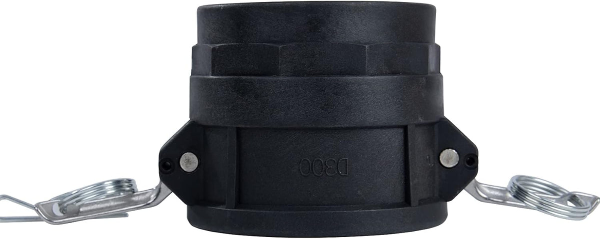 2 Camlock Fittings (3" Type D) Female Coupler x Female Thread Camlock Fittings With Gasket Inside (3")
