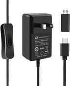 GeeekPi 18W 5V 3.6A Power Supply for Raspberry Pi 4/Orange Pi 5&5B, Type C with ON/Off Switch and Micro USB Adapter