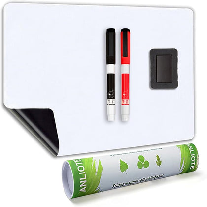 Magnetic Dry Erase Board Fridge White Board Sheet 20x13 inch, Flexible Large Refrigerator Magnets Whiteboard Planner