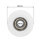 uxcell U Groove Guide Pulley Rail Ball Bearings 6x27x9mm Chrome Steel, 4pcs