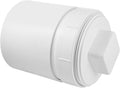 4-Inch PVC Sewer Cleanout Adapter, Hub Connection for Drain Pipe