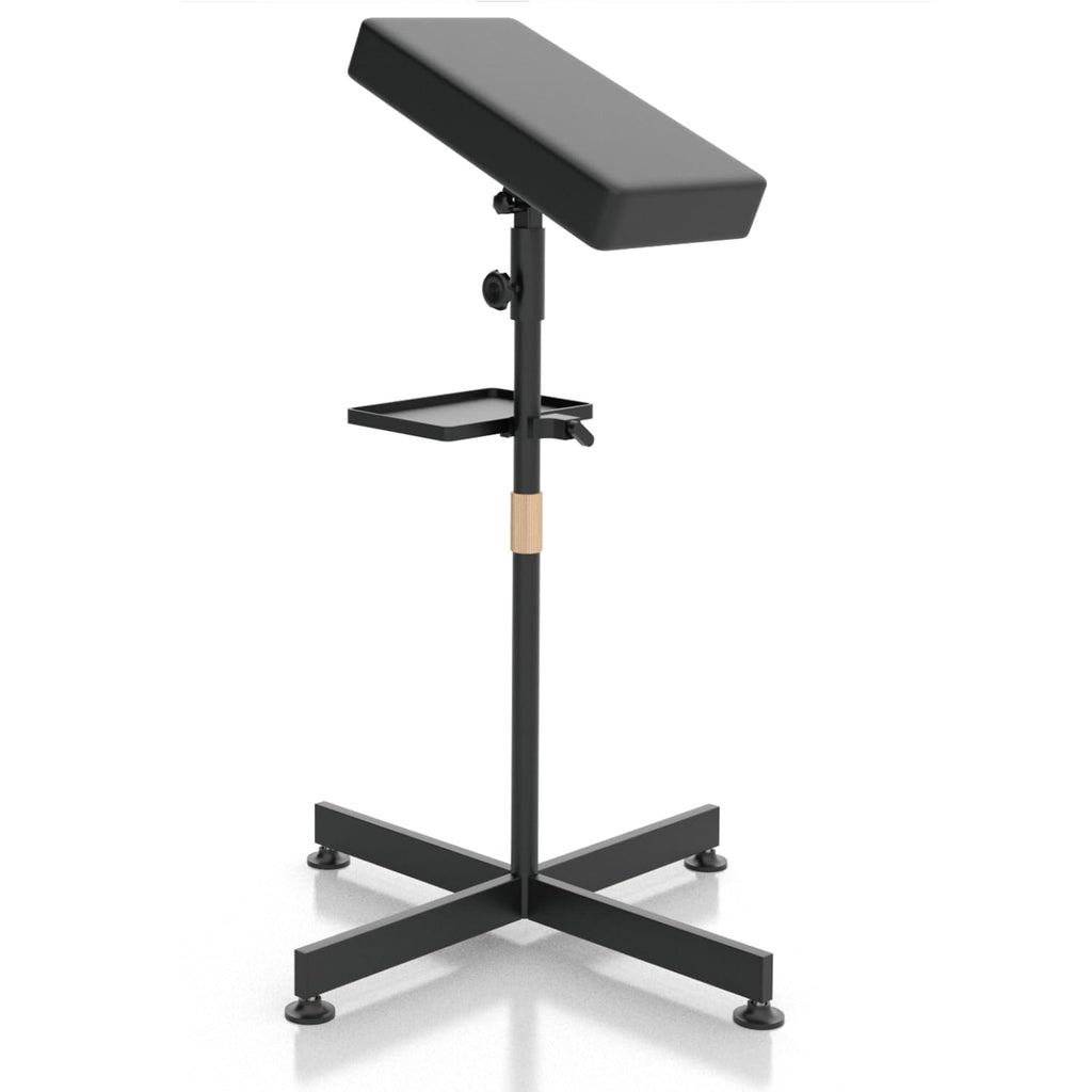 Tattoo Armrest Stand with Tray for Tattoo Supplies, Cross Base