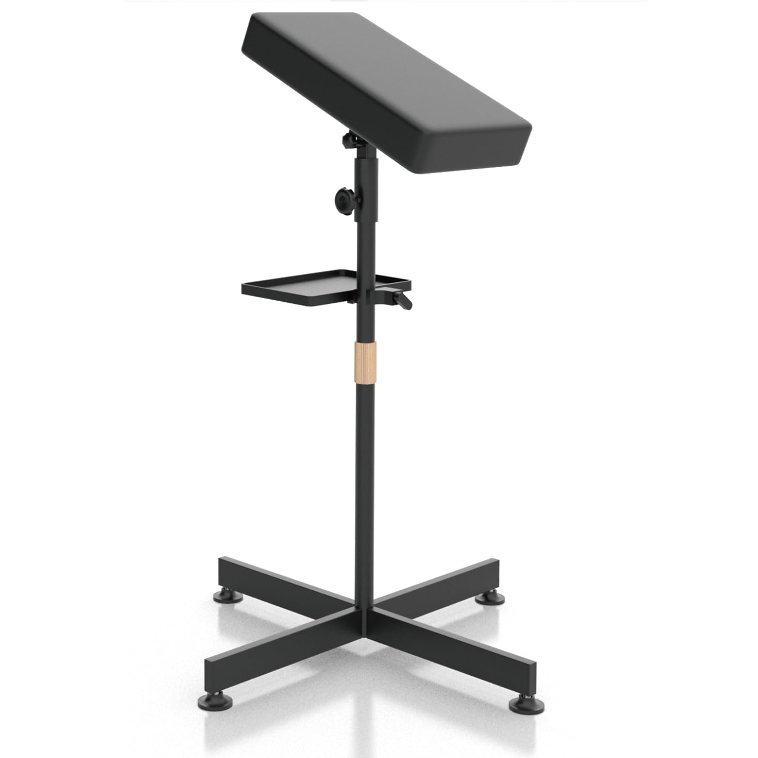 Tattoo Armrest Stand with Tray for Tattoo Supplies, Cross Base