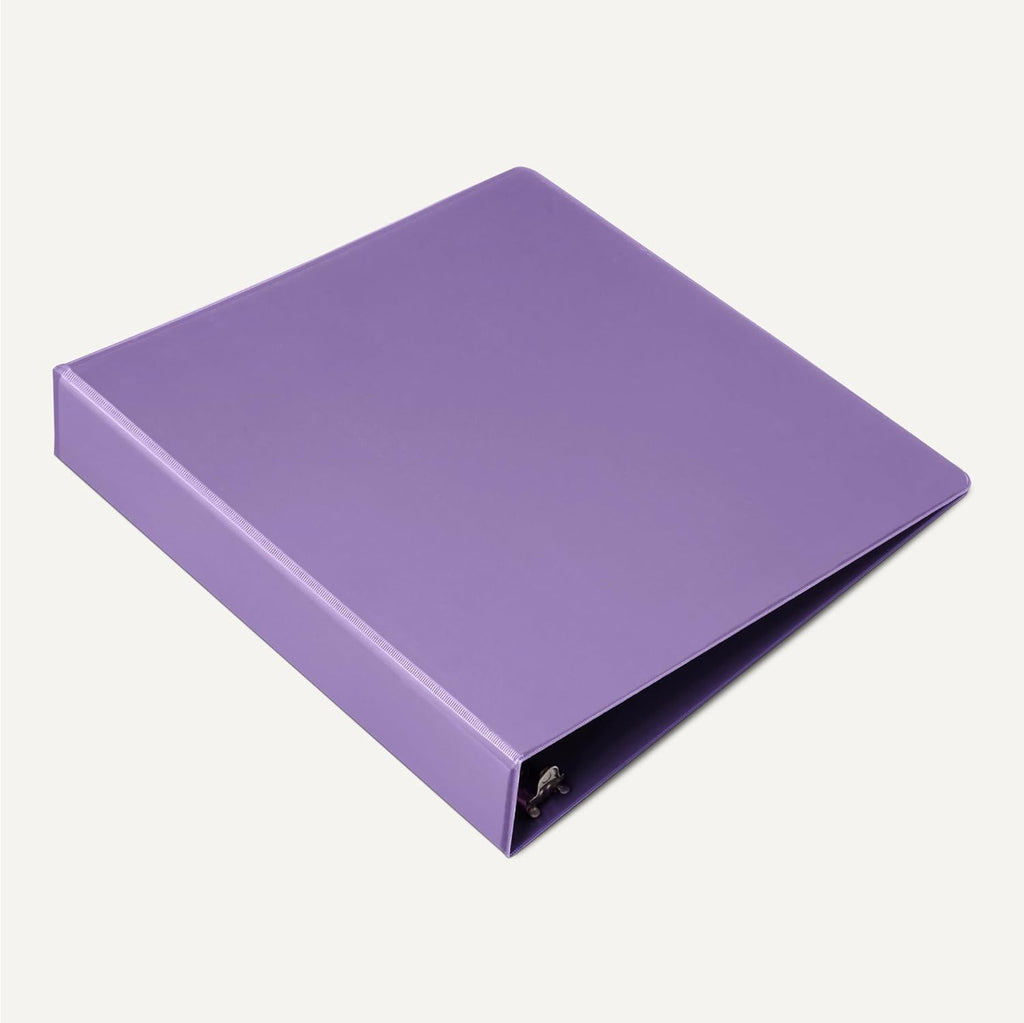 3 Ring 1.5 inch Binders with Round Metal Rings, Holds 275 Sheets, Assorted Colors, 4-Pack