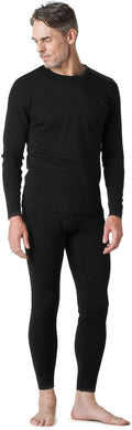 Men's 100% Merino Wool Base Layer Set M31/M126/M141/M144 | Soft, itch-free long john thermal set with top & bottom