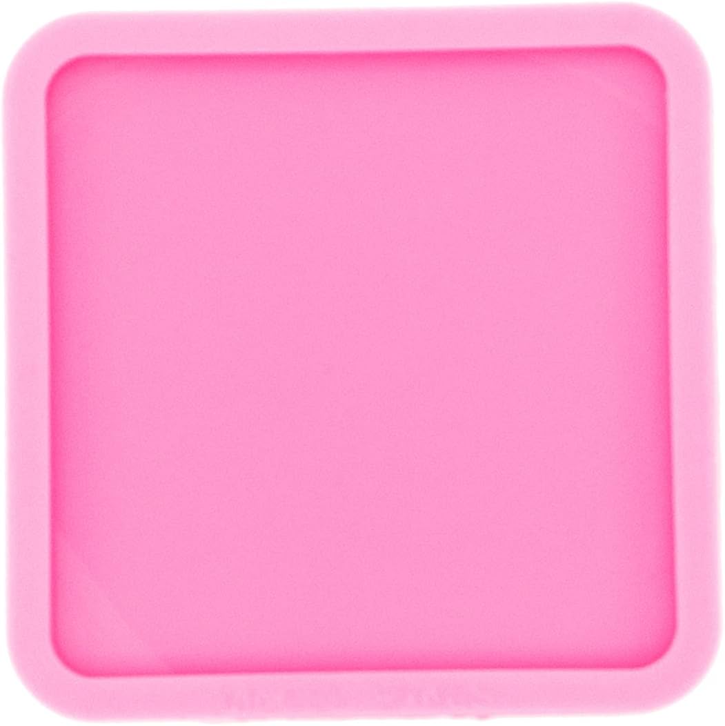 Super Shiny 9cm/3.54inch Square Shape Resin Coaster Mold Tray Silicone Molds Epoxy Resin Casting Molds DIY Geode