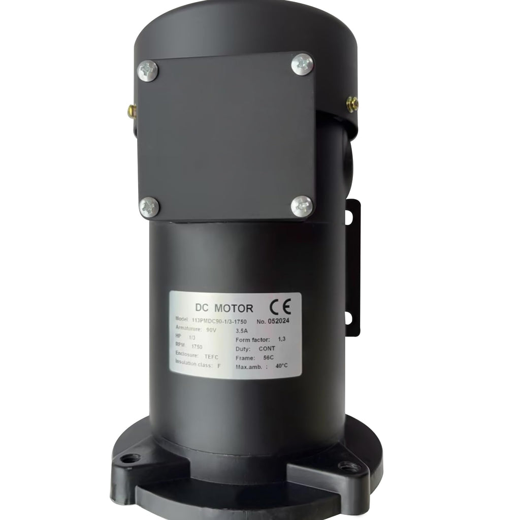YaeTek Permanent Magnet DC Motor 1/3Hp 90V Electric DC Motor 1750RPM 56C