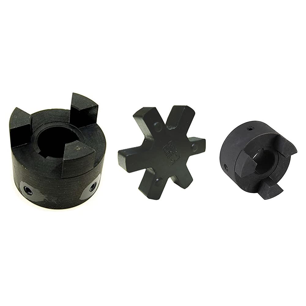 RAParts L-095 3/4 X 1 Flexible 3-Piece L-Jaw Coupling Set & Buna-N NBR Rubber Spider L095