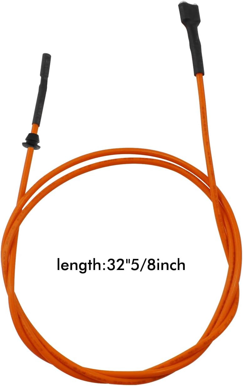 MENSI 2 Packs Flame Sensor Igniter Sensing Rod Fit Replacement of 232258 2-Prong Electrode Assembly, Furnace, Fire Pit Spark with 31.5" High Temperature Cable Wire