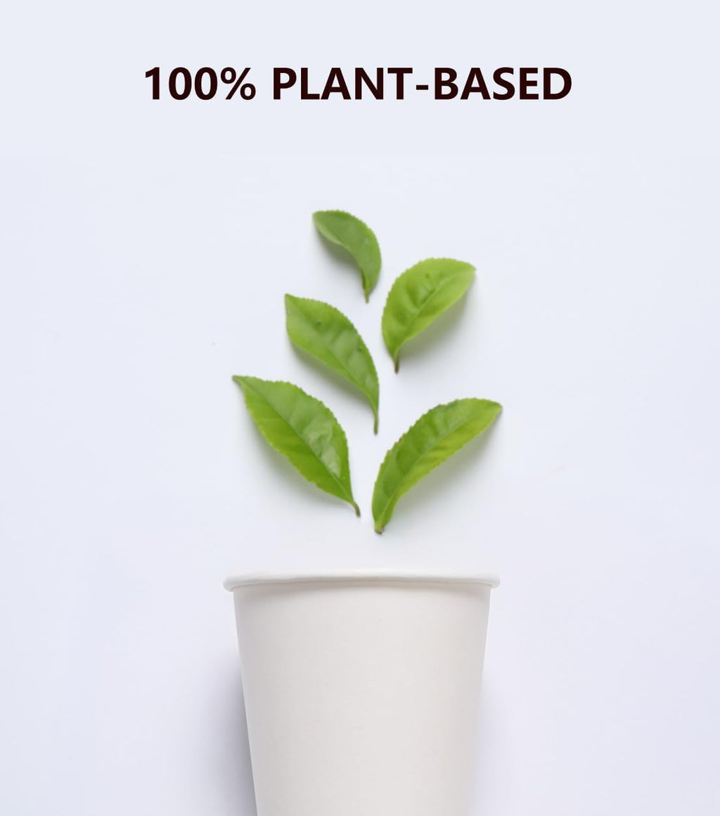 [50 pack] 16 oz Compostable Coffee Cups with Lids and Kraft Sleeves