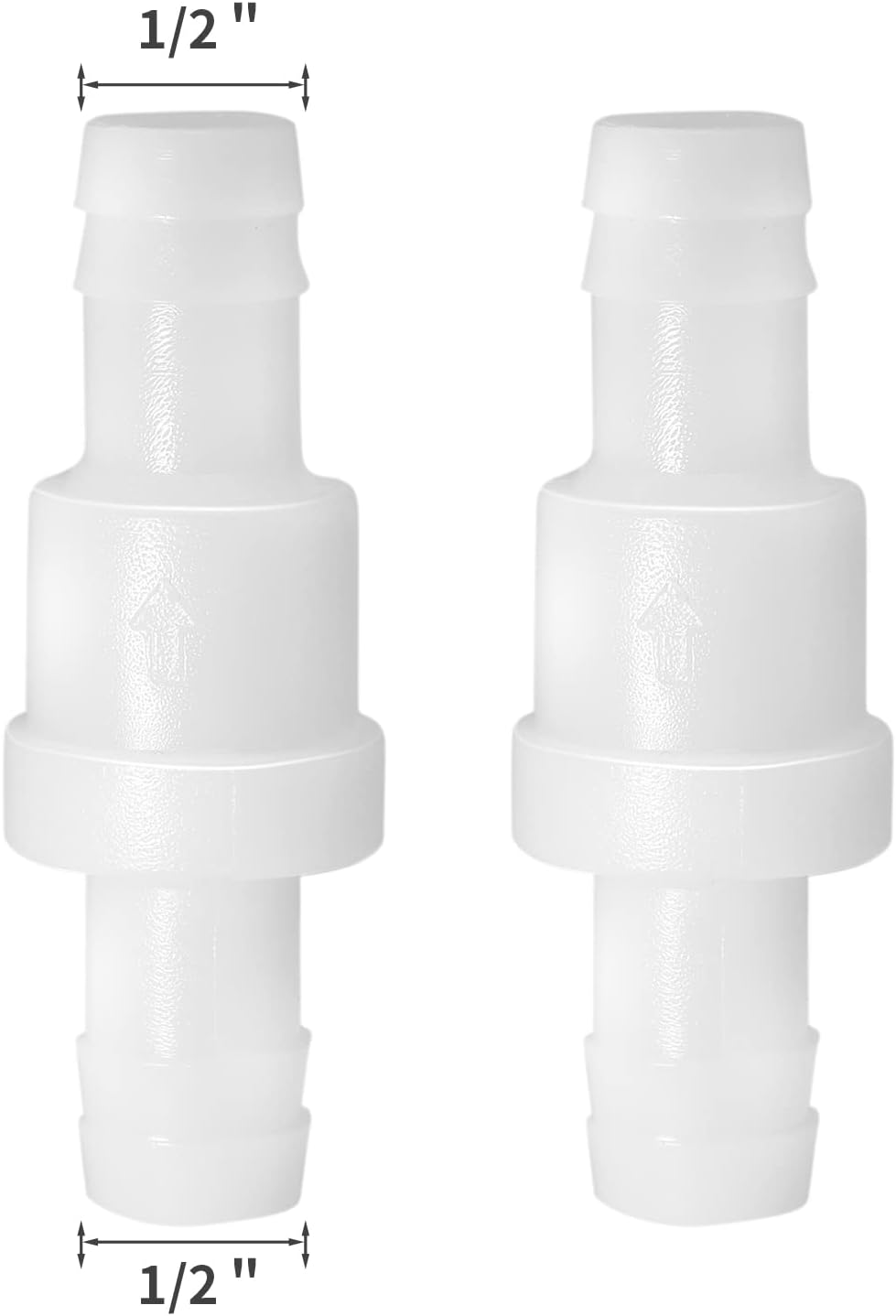 Litoexpe 2 Pcs 1/2" One Way Inline Check Valve