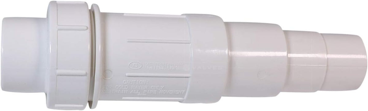 Midline Valve 567SD400 Heavy Duty PVC Repair Coupling; Expandable Pipe Fitting; 4 in.; White Plastic