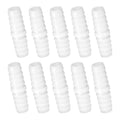 Quickun Plastic Hose Barb Fitting, 3/8" x 3/8" Barbed Splicer Mender Joint Adapter Union Fitting (Pack of 10)