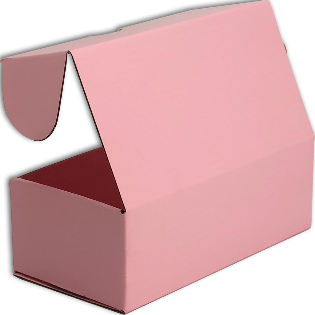 4x3x2 Shipping Boxes Set of 50, Pink Mailer Corrugated Cardboard Box