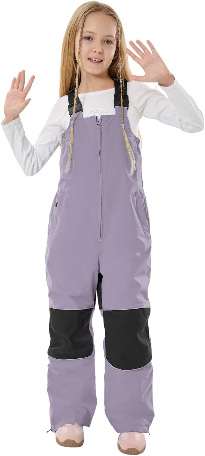 Kids Snow Bibs Girls Boys Snow Pants Ski Bibs Overalls(3-16Years) | Insulated,15K Waterproof,10K