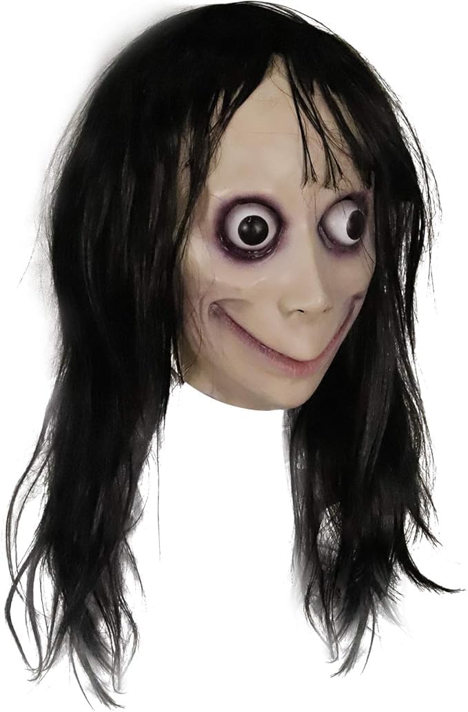 MOMO Challenge Latex Mask - Ultra Realistic Horror Mask Based on Internet Legend - Creepy Halloween Mask for Adults