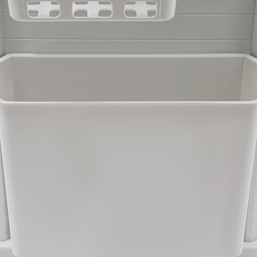 5-Tier Medical Cart, Rolling Medical Storage Crash Cart with Adjustable IV Pole and Trash Bin & O2 Holder, Mobile