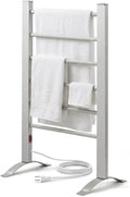 TW300 Towel Warmer Rack for Bathroom – 6-Bar Electric Heated Towel Rack, Wall Mounted or Freestanding Setup, Plug-In