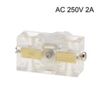 Inline Foot Pedal Push Button Switch, UFO Type Lamp Lighting Foot Control Latching ON/Off Footswitch Transparent 2 Pcs