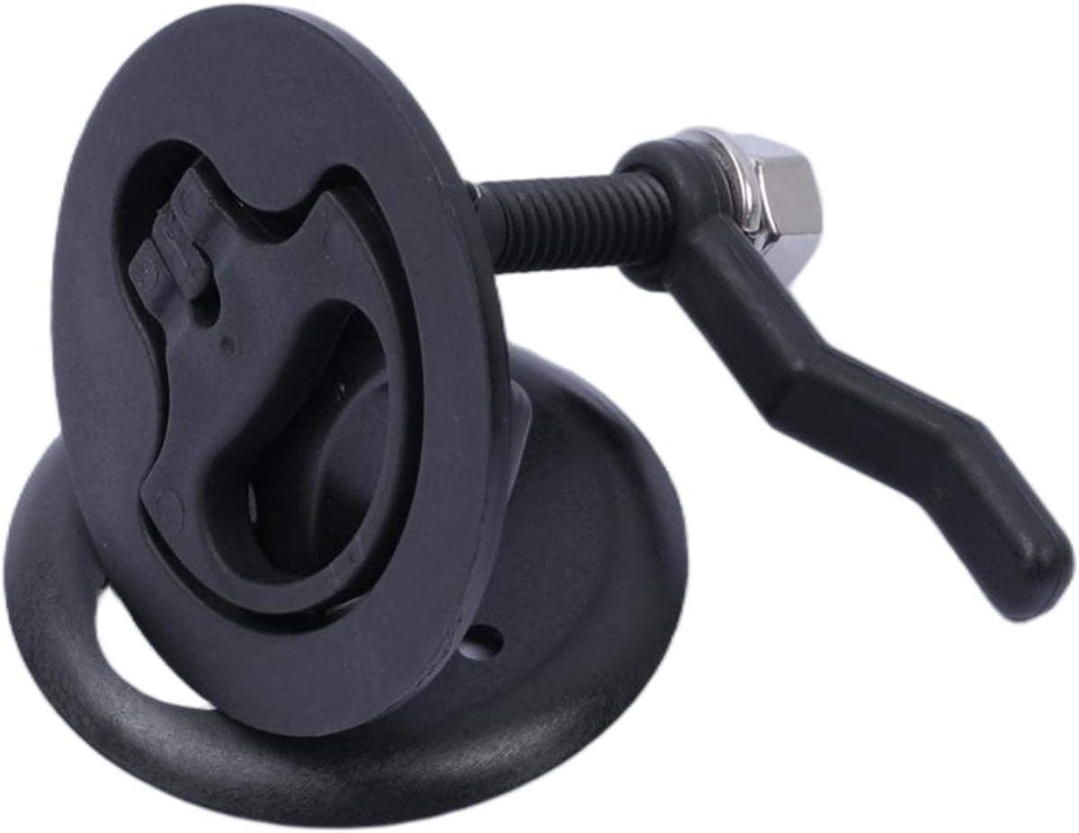 Nylon Flush Pull Hatch Latch 2 Pack, Marine Boat Access Panel & Floor Latch, NonLocking Deck Hardware, Flush Mount Pull Ring for Boats RVs & Trailers (All Nylon)