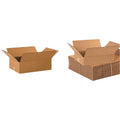 20x14x6 Corrugated Cardboard Boxes 25-Pack & Aviditi 12x9x3 Flat Shipping Boxes 25-Pack