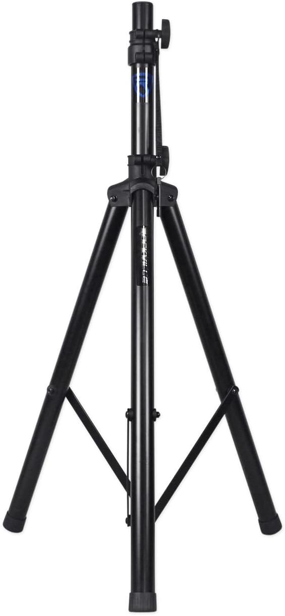 RVES1 Pair Adjustable Tripod PA Speaker Stands with Carry Bag | Steel Construction, 40-71" Height Range, 100 lb