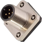 M12 Sensor Connector Solder Socket Panel Mount Waterproof 2 3 4 5 6 8 12 17pin M12 Square Socket Connector(Panel Mount_Male_100PCS+Above_4P-D Code)