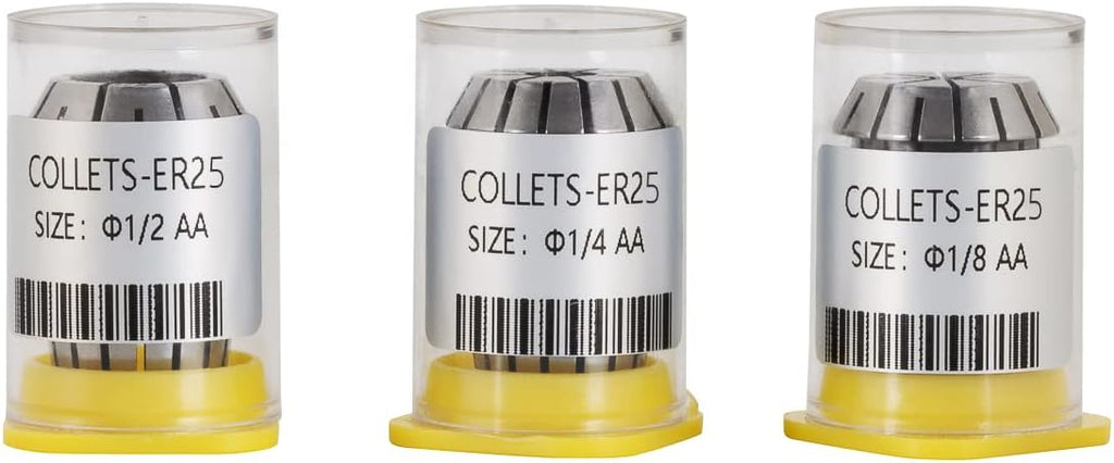 3PCS ER25 1/2", 1/4", 1/8" High Precision Spring Collet Set for CNC Engraving Milling Lathe Chuck Tool…
