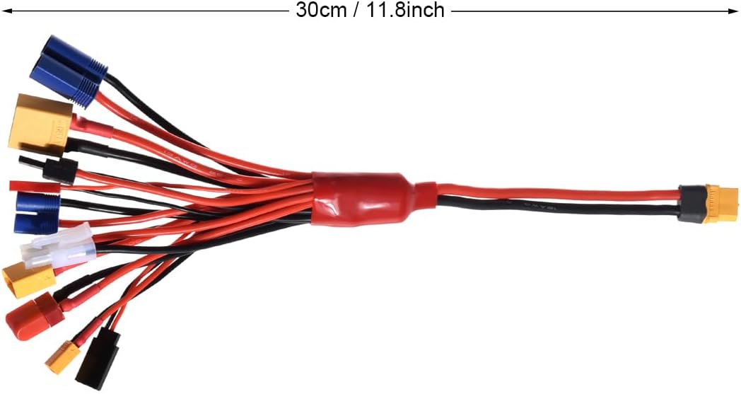 RC Lipo Battery Charger Adapter Connector Splitter Wire with 2-6S Charge Balance Board, 10 in 1 Octopus Convert Cable
