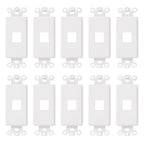Decorative Keystone Wallplate Insert Port, 1 Port, 10 Pack White