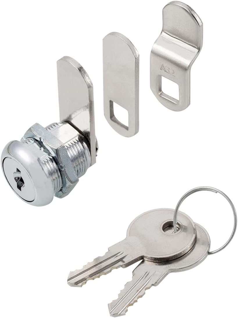 Cabinet Cam Locks Keyed Alike, 5/8” Cylinder Cam Locks for Tool Box RV Compartment Mailbox Vending Machine Drawer