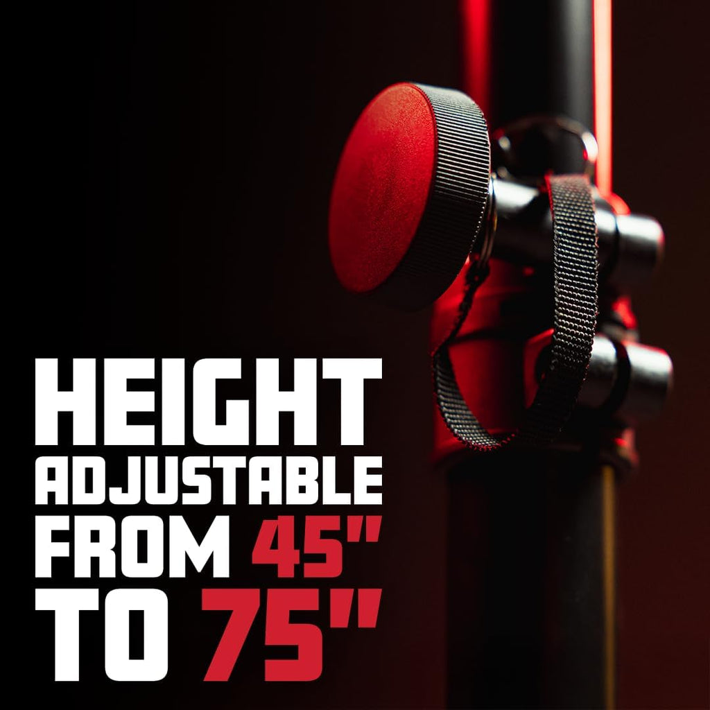 Rok-It Series Set of Lightweight Aluminum Tripod Speaker Stand with Heavy-Duty Carry Bag, Dual-diameter 35mm to 38mm